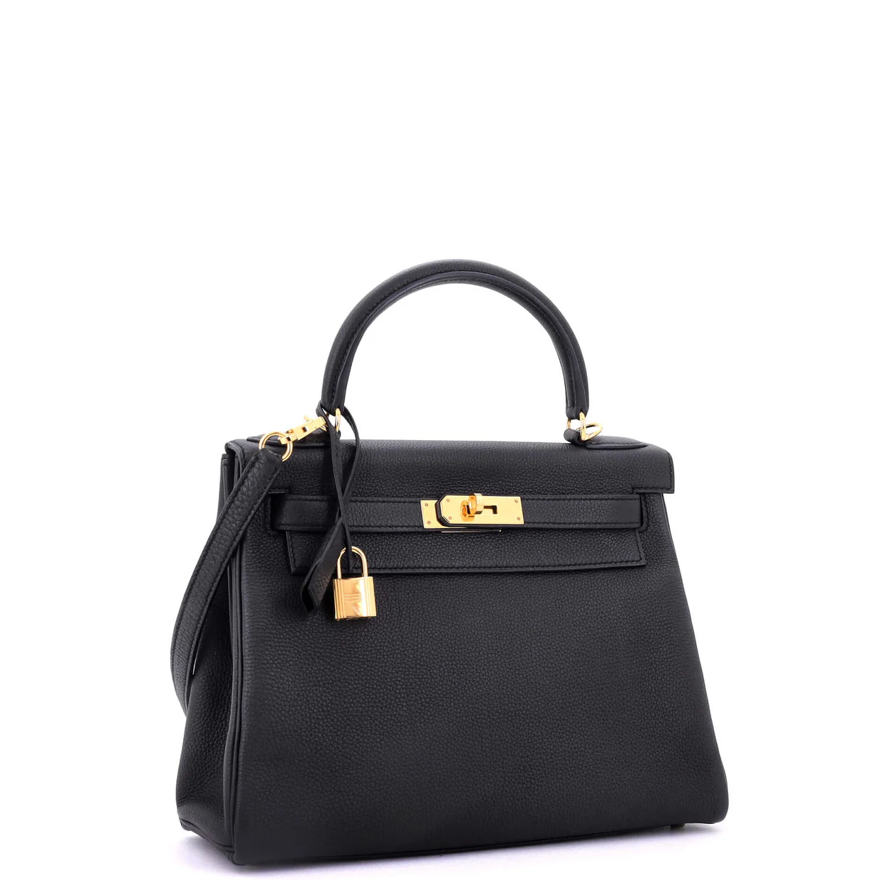 Kelly Handbag Noir Togo with Gold Hardware 28 - Deep Luxury