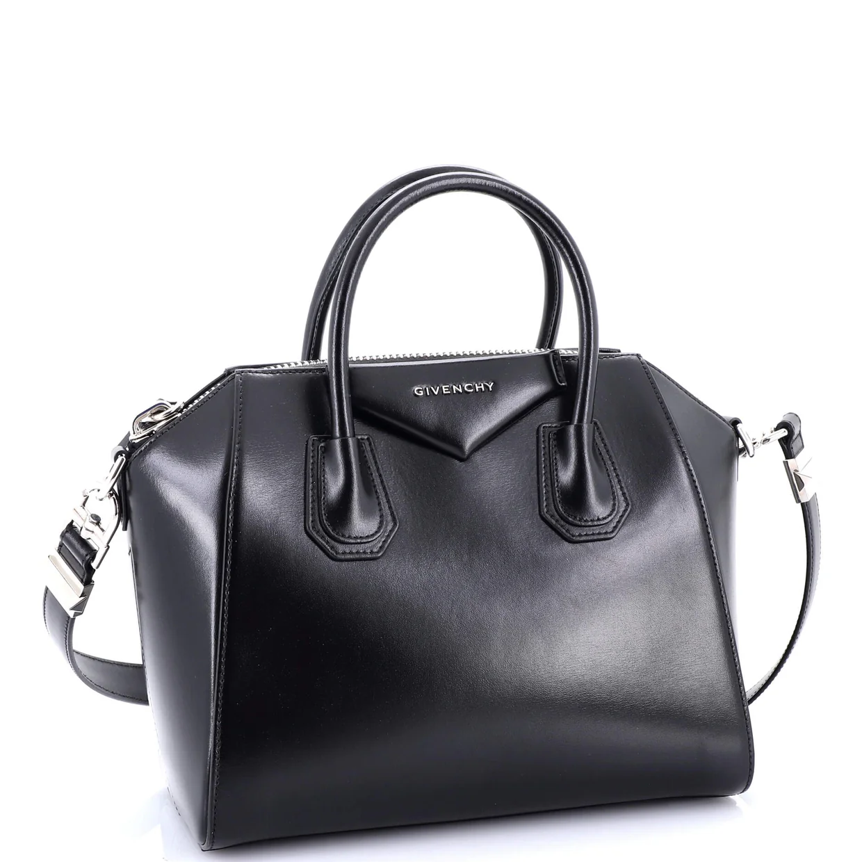 Antigona Bag Glazed Leather Small - Deep Luxury