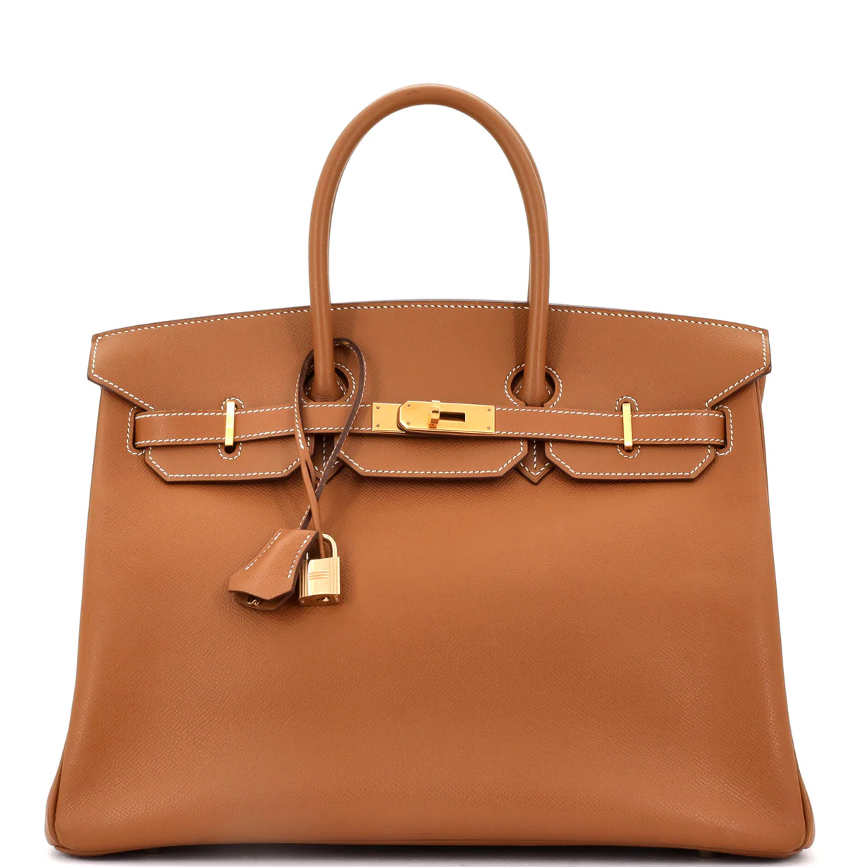 Birkin Handbag Gold Epsom with Gold Hardware 35 - Deep Luxury