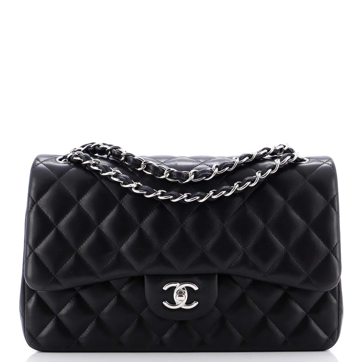 Classic Double Flap Bag Quilted Lambskin Jumbo - Deep Luxury