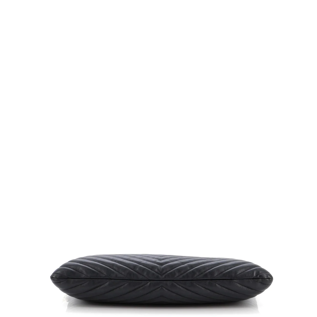 Classic Monogram Wristlet Pouch Matelasse Chevron Leather Large - Deep Luxury