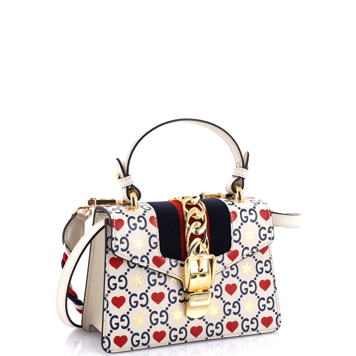Sylvie Top Handle Bag Limited Edition Valentines GG Printed Leather Mini - Deep Luxury