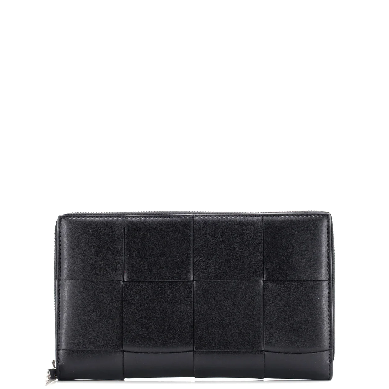 Cassette Zip Around Wallet Maxi Intrecciato Leather Long - Deep Luxury