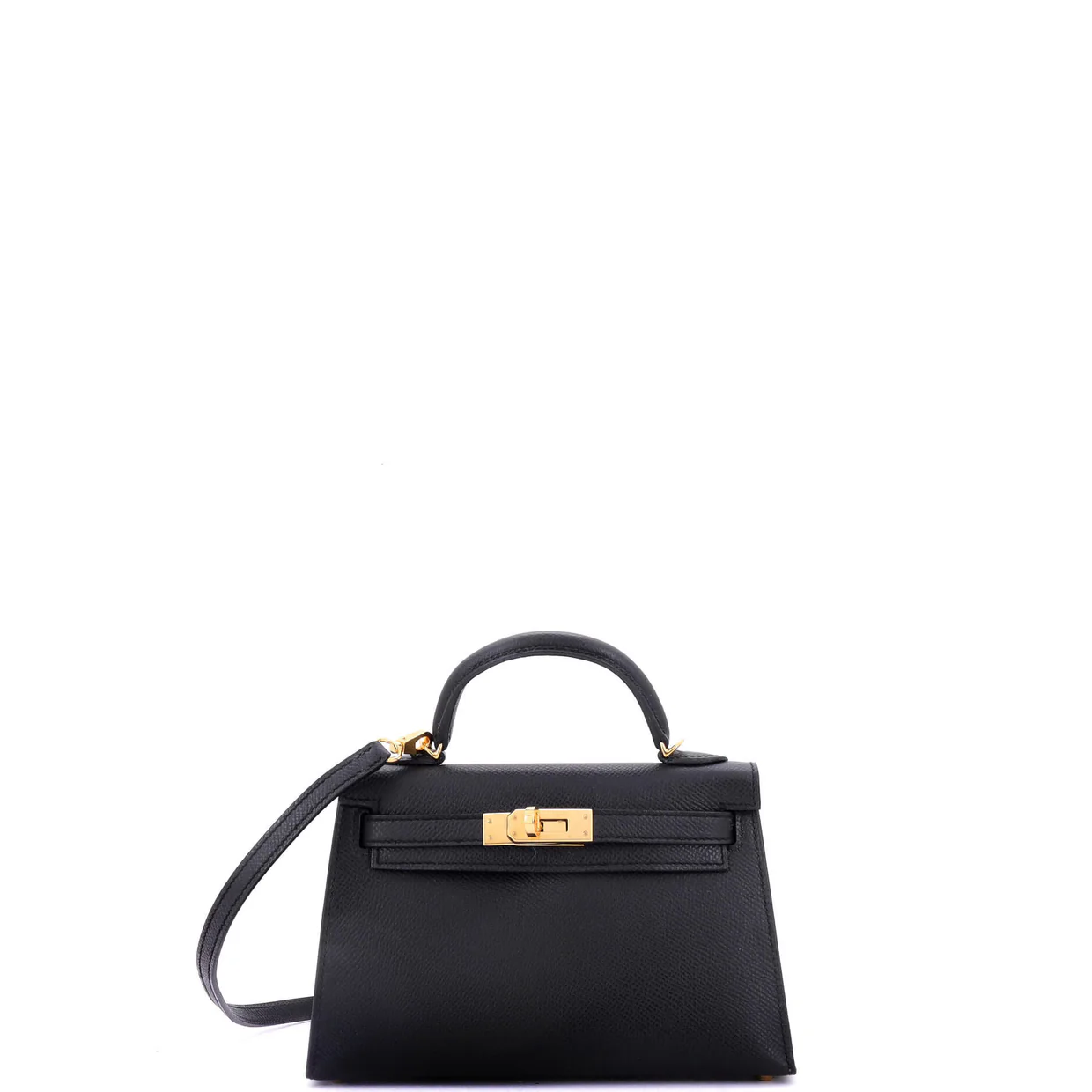 Kelly Mini II Bag Noir Epsom with Gold Hardware 20 - Deep Luxury