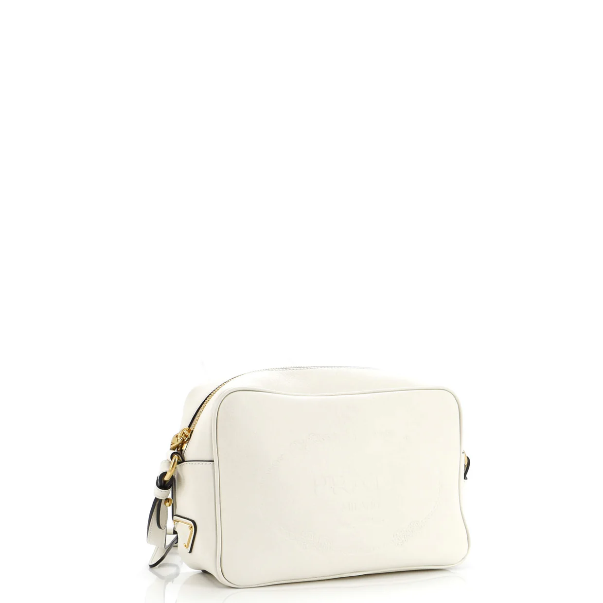 Logo Camera Bag Embossed Leather Small - Deep Luxury