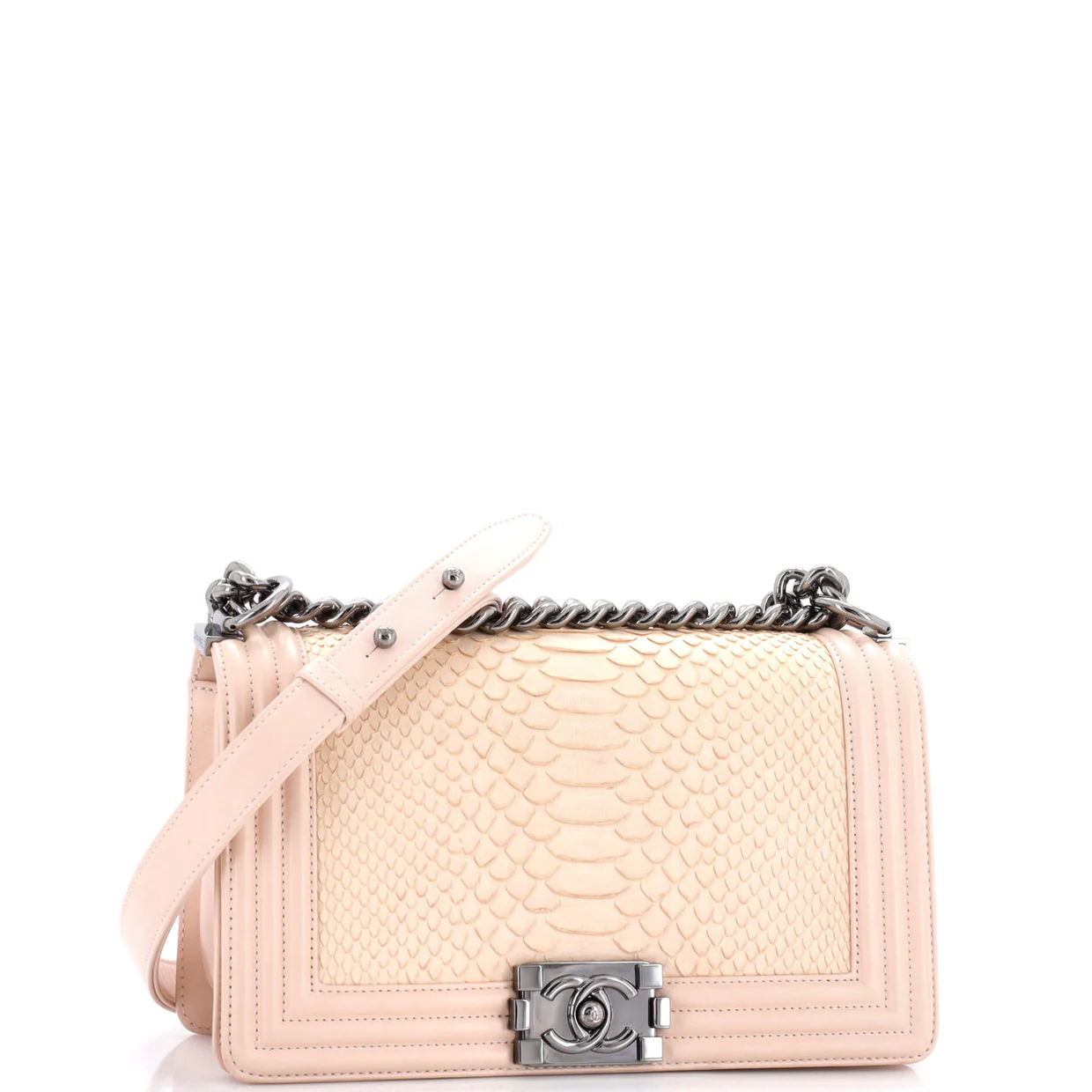 Boy Flap Bag Python Old Medium - Deep Luxury
