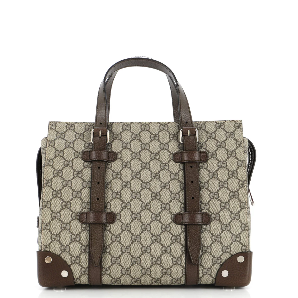 Buckle Travel Tote GG Coated Canvas with Leather Medium - Deep Luxury