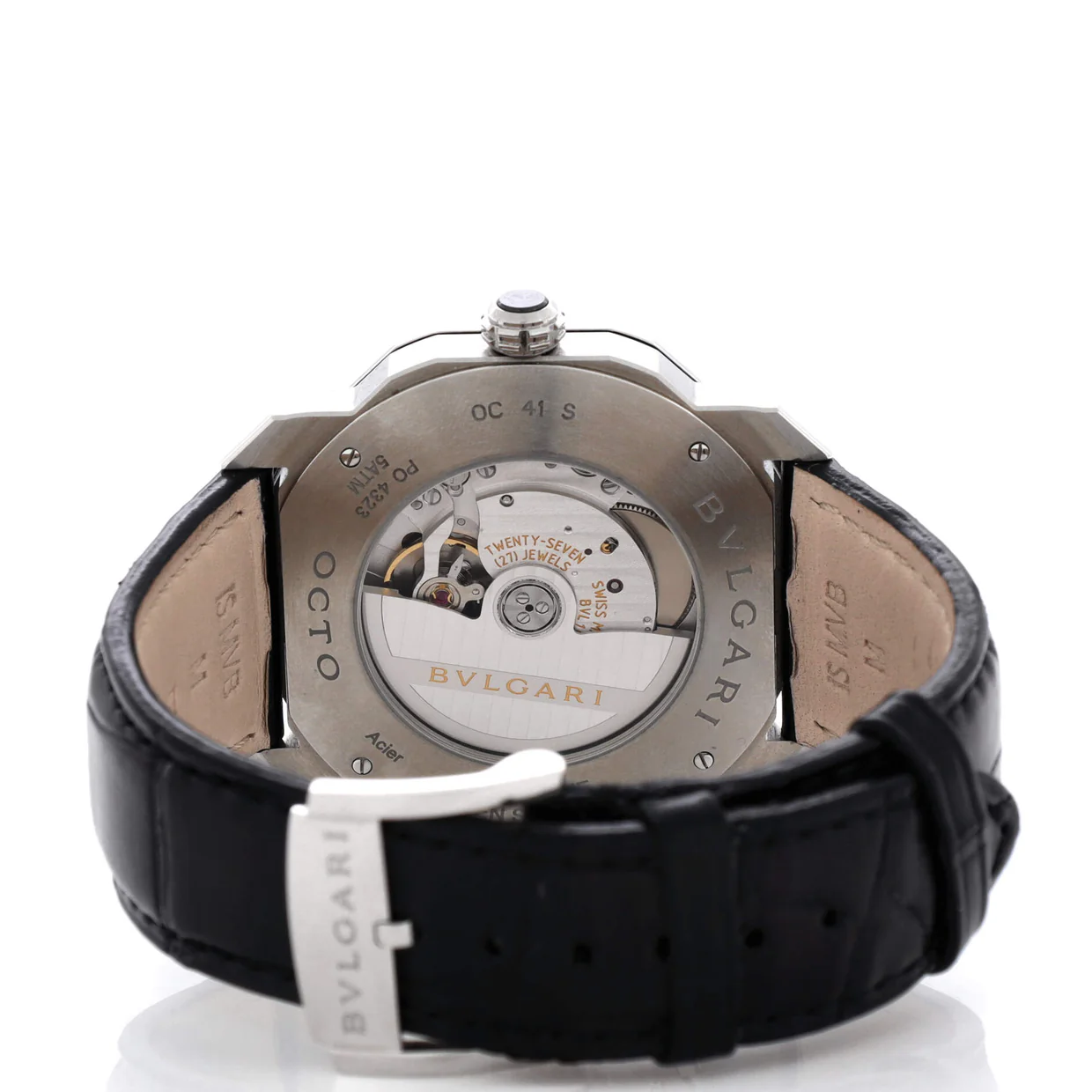 Octo Roma Automatic Watch Stainless Steel and Alligator 41 - Deep Luxury