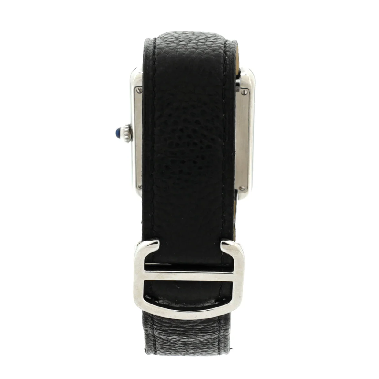 Tank Solo Quartz Watch Stainless Steel and Leather 27 - Deep Luxury