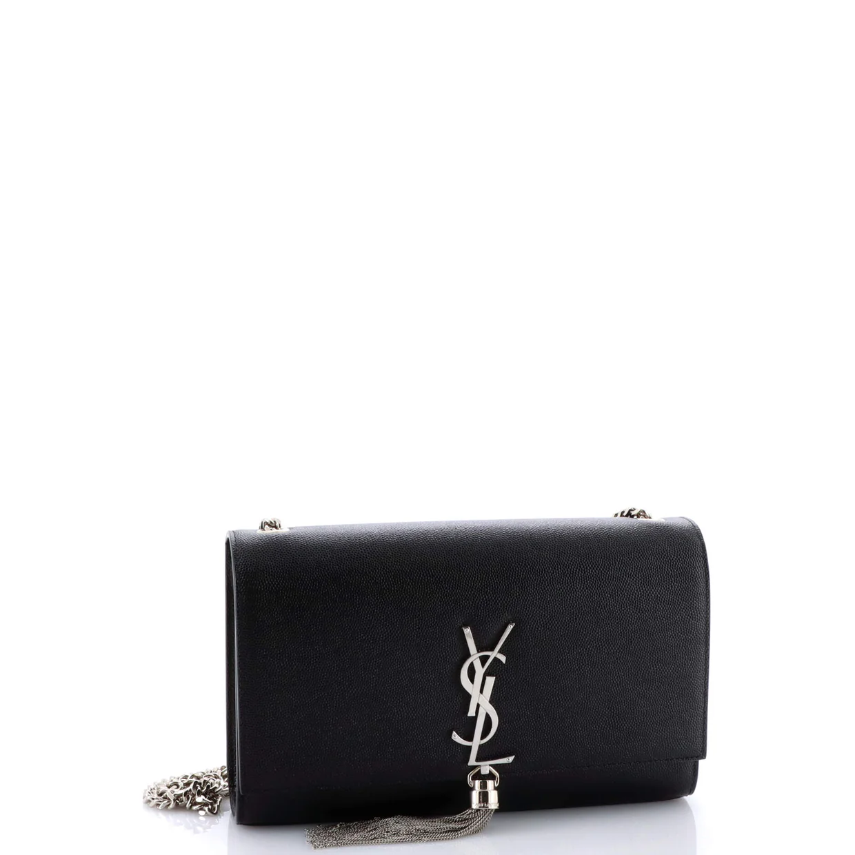 Classic Monogram Tassel Crossbody Bag Grainy Leather Small - Deep Luxury