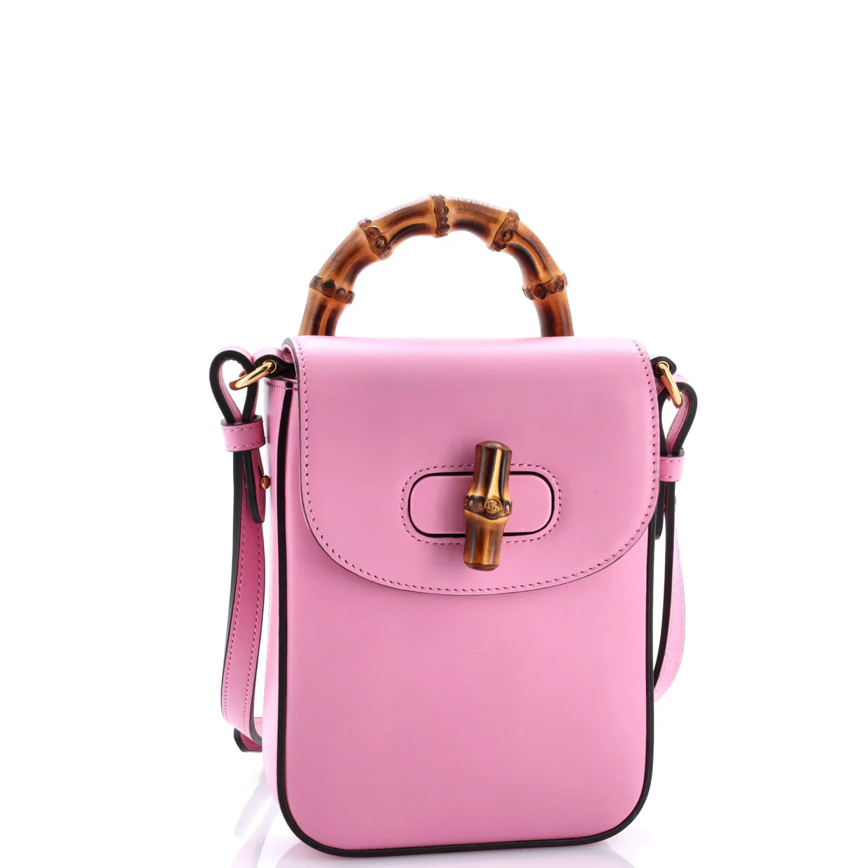 Bamboo Top Handle Backpack Leather Mini - Deep Luxury