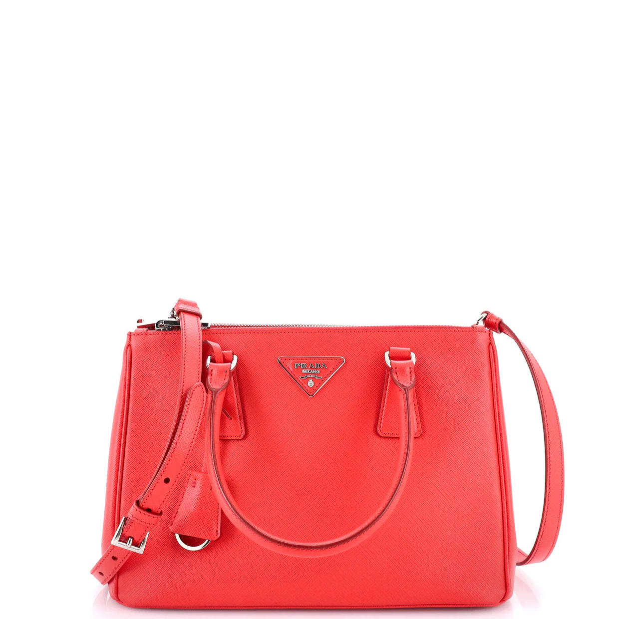 Galleria Double Zip Tote Saffiano Leather Small - Deep Luxury