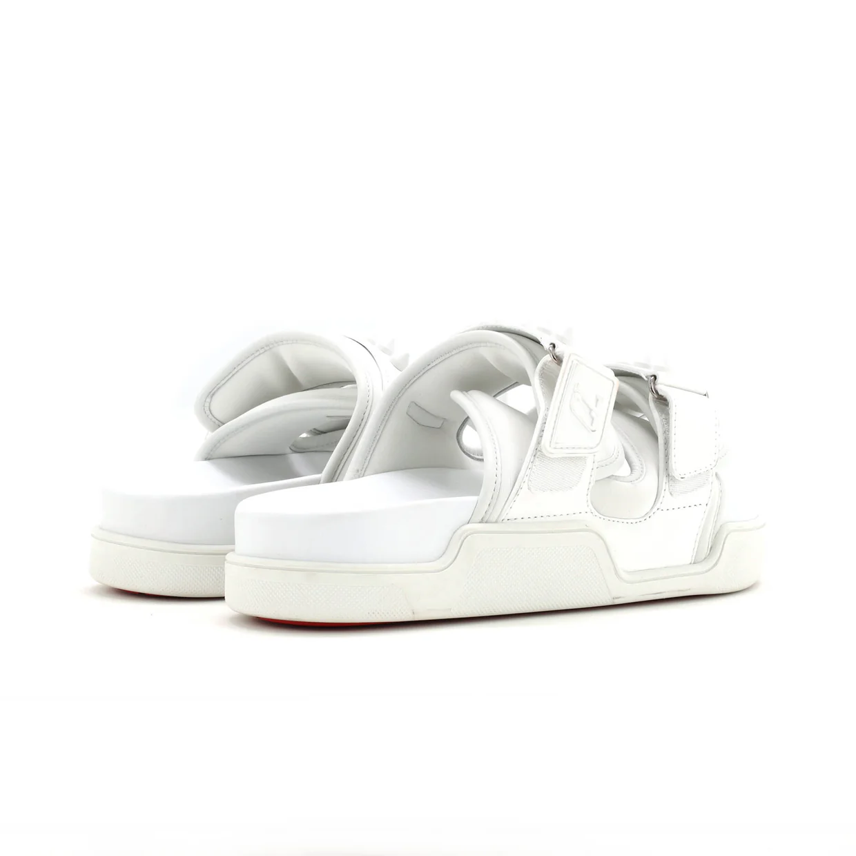 Women's Daddy Pool Flat Sandals Leather and Rubber - Deep Luxury