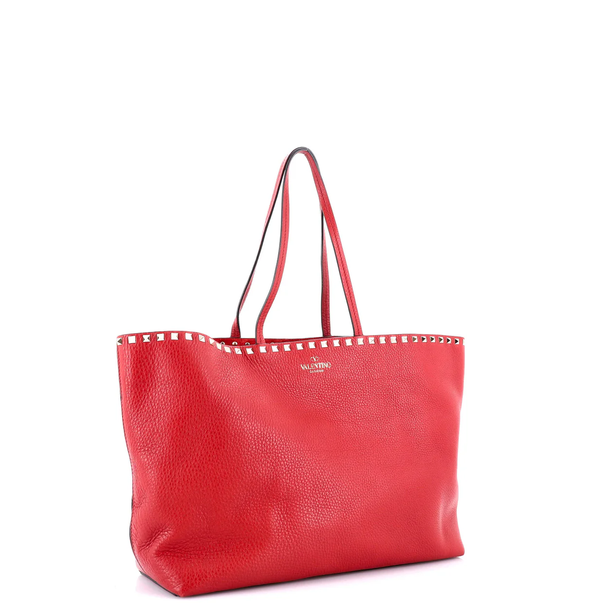 Rockstud Shopper Tote Leather Large - Deep Luxury