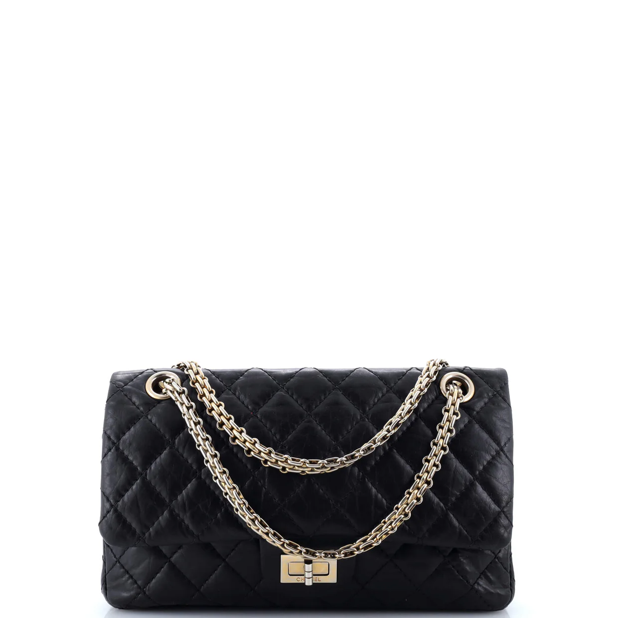 50th Anniversary Reissue 2.55 Flap Bag Quilted Aged Calfskin 225 - Deep Luxury