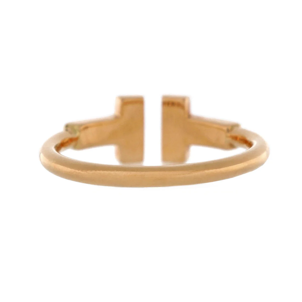 T Wire Ring 18K Rose Gold with Diamonds - Deep Luxury
