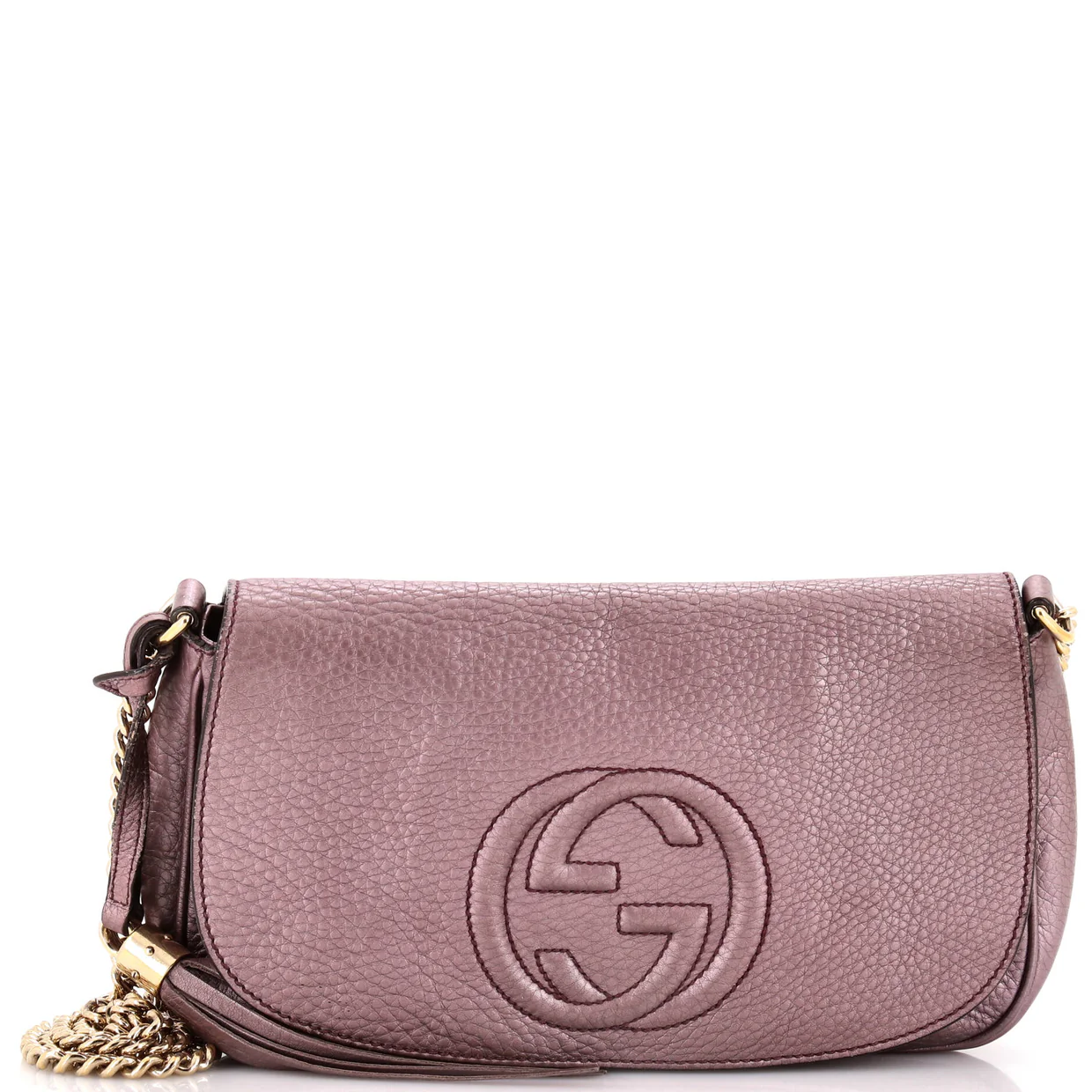Soho Chain Crossbody Bag Leather Medium - Deep Luxury