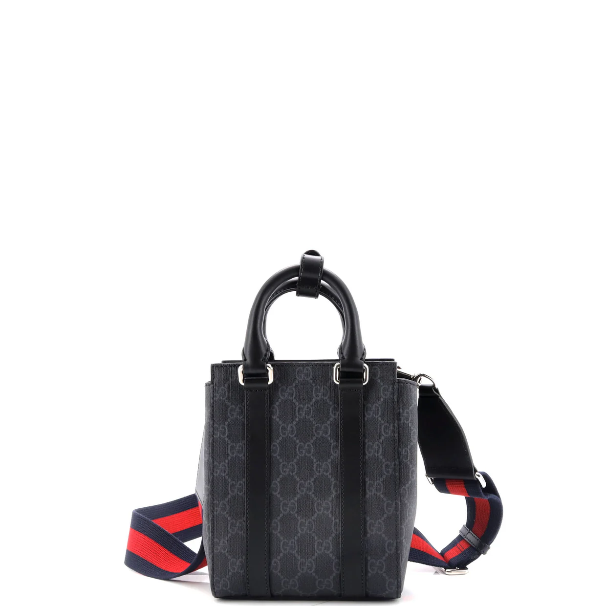 Convertible Web Open Tote GG Coated Canvas Mini - Deep Luxury