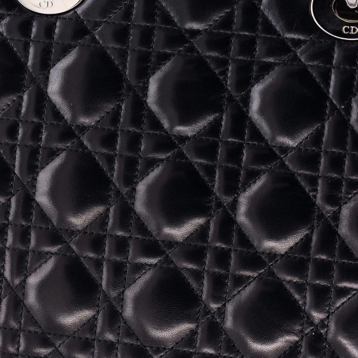 Lady Dior Bag Cannage Quilt Lambskin Large - Deep Luxury