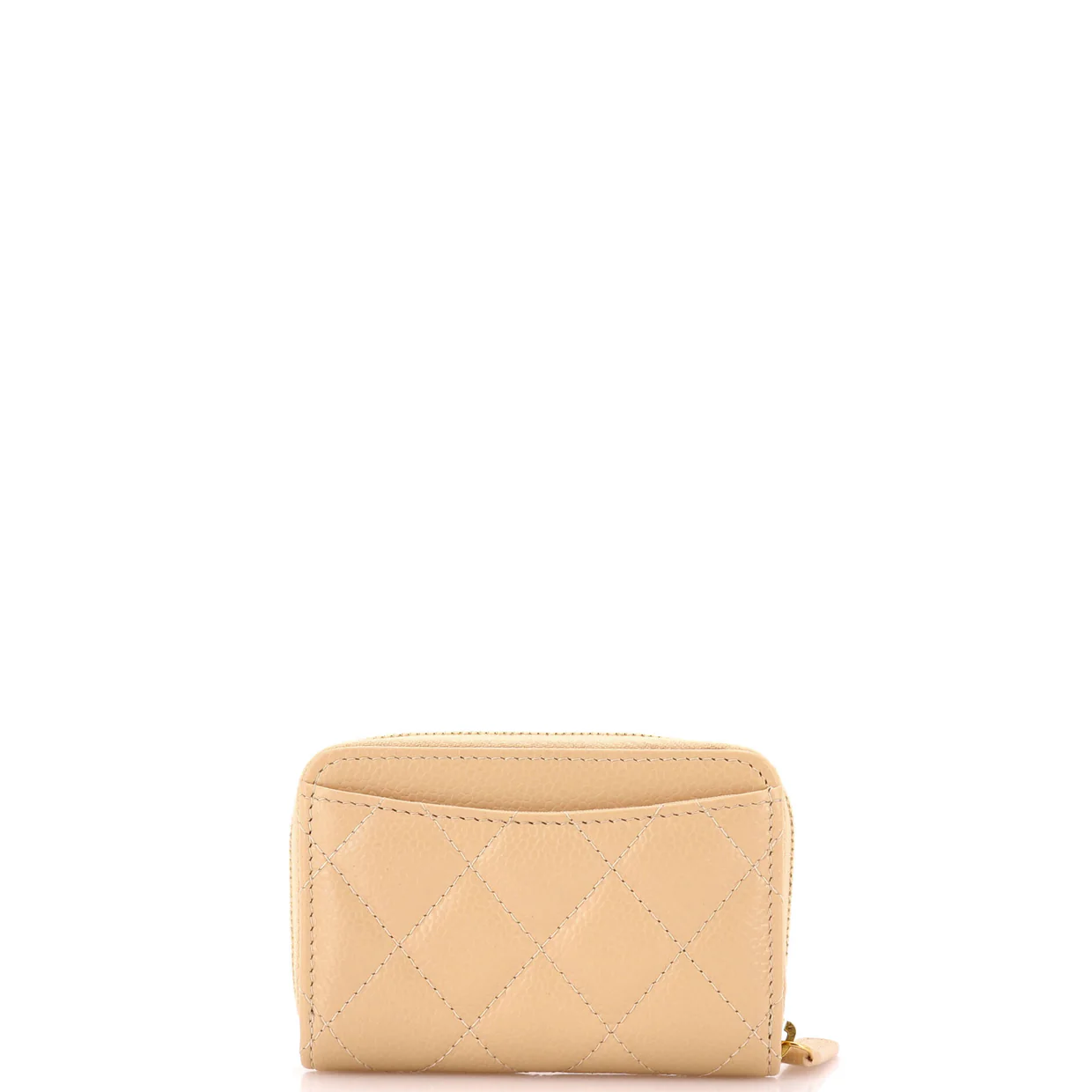 CC Zip Coin Purse Quilted Iridescent Caviar Small - Deep Luxury