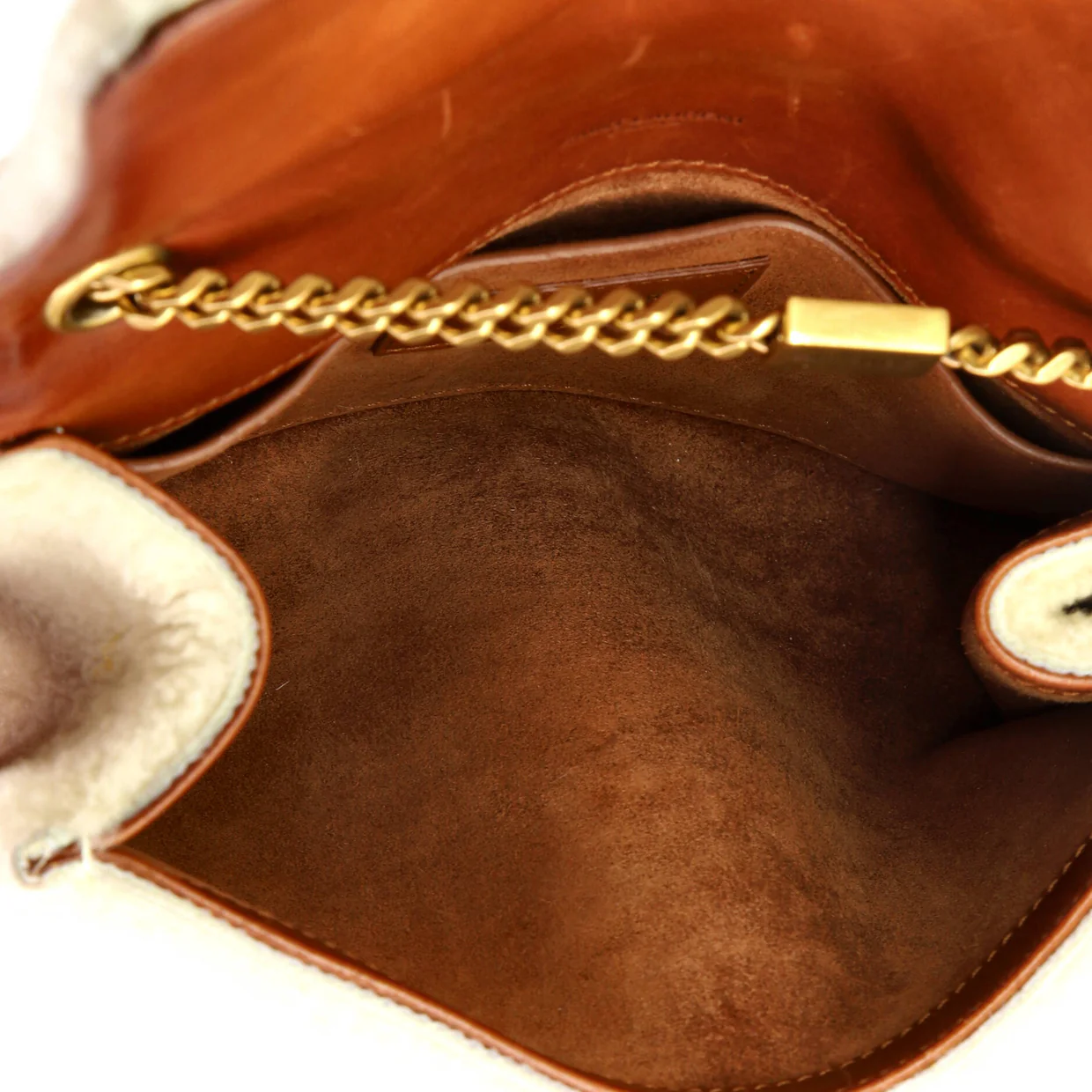 Classic Monogram Crossbody Bag Shearling Small - Deep Luxury