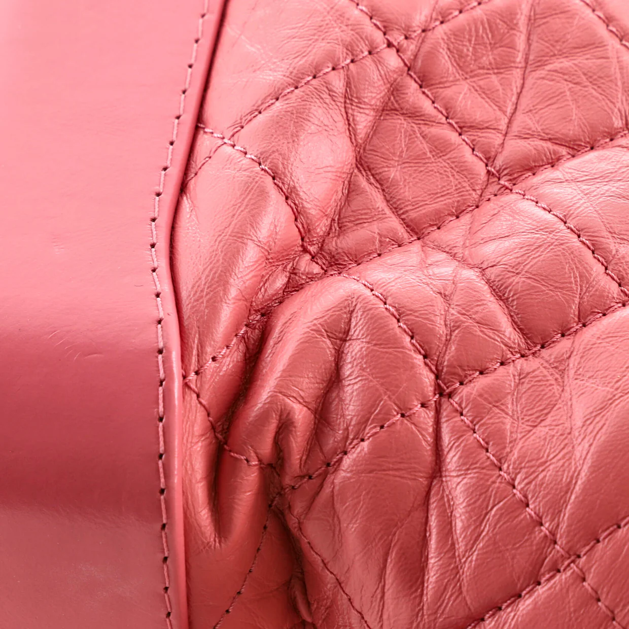 Gabrielle Hobo with Logo Handle Quilted Aged Calfskin Small - Deep Luxury