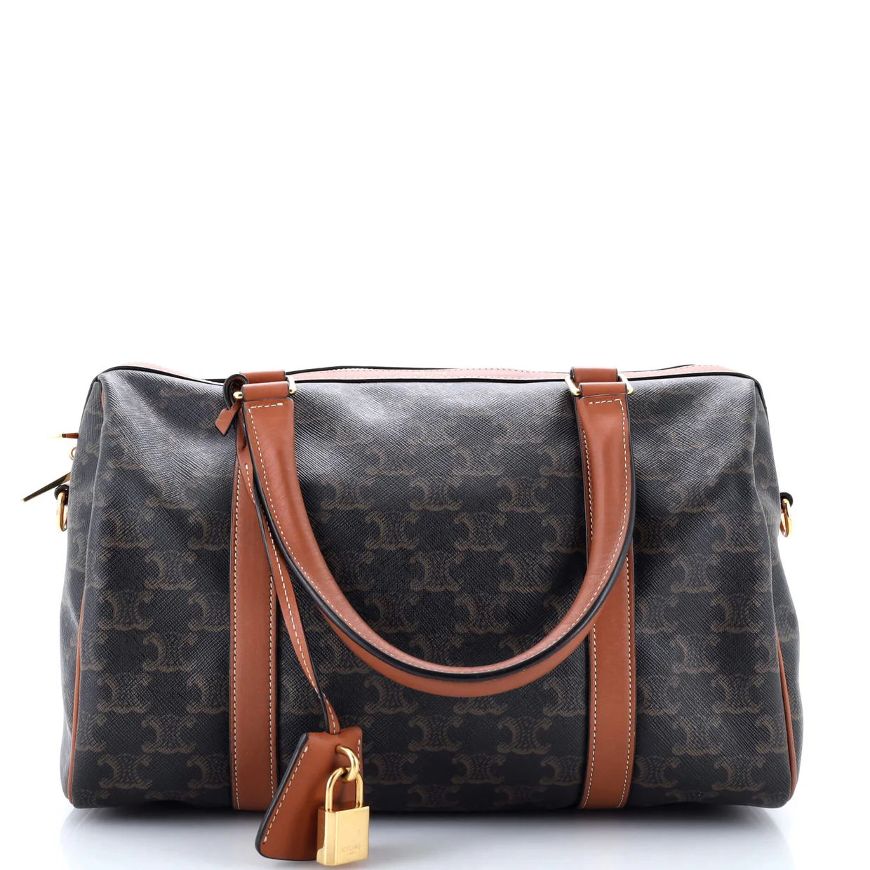 Boston Bag Triomphe Coated Canvas Medium - Deep Luxury