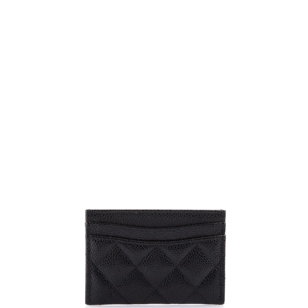 Classic Card Holder Quilted Caviar - Deep Luxury