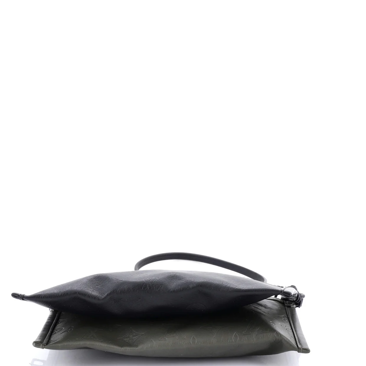 Double Flat Messenger Bag Monogram Shadow Leather - Deep Luxury