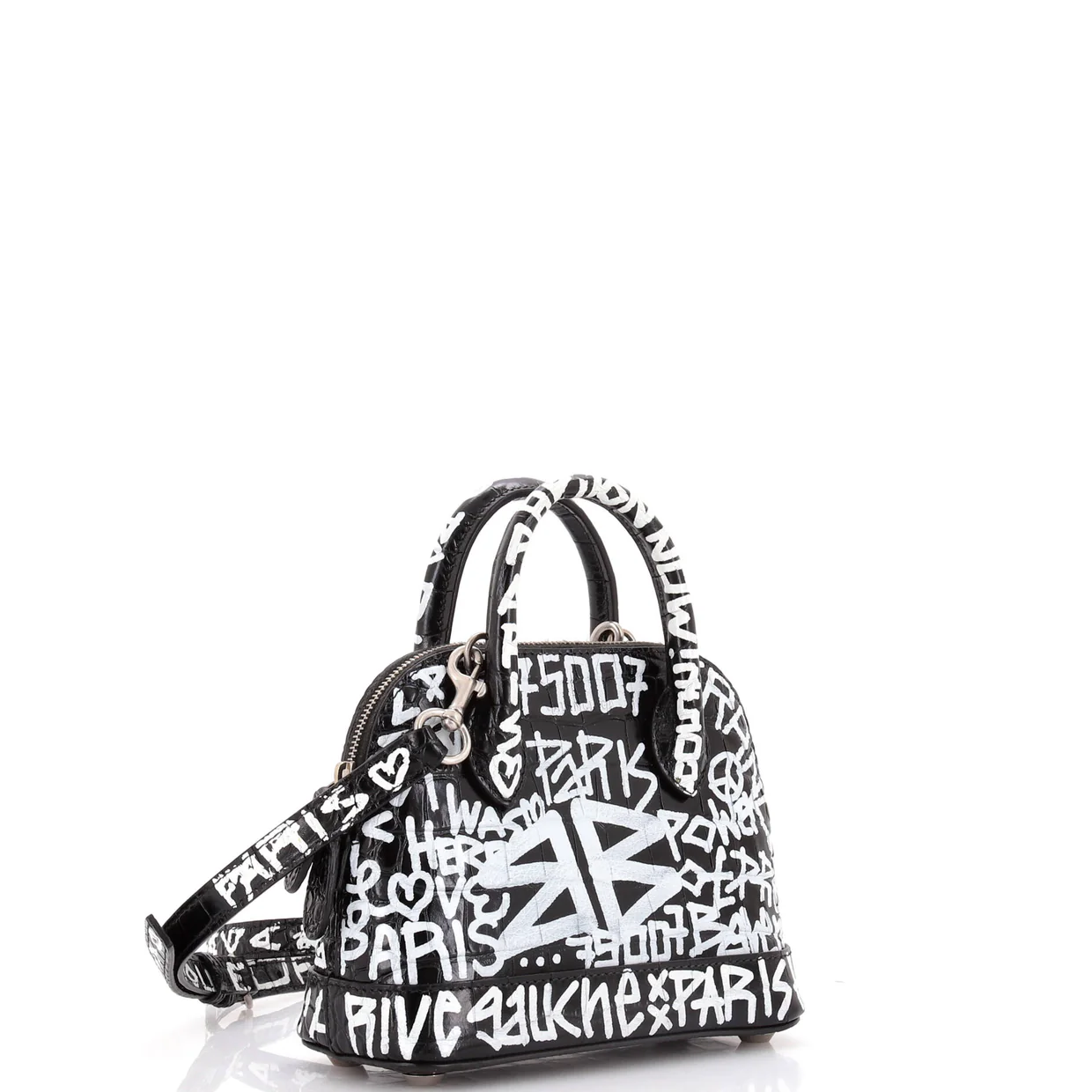 Logo Ville Bag Crocodile Embossed Leather XXS - Deep Luxury