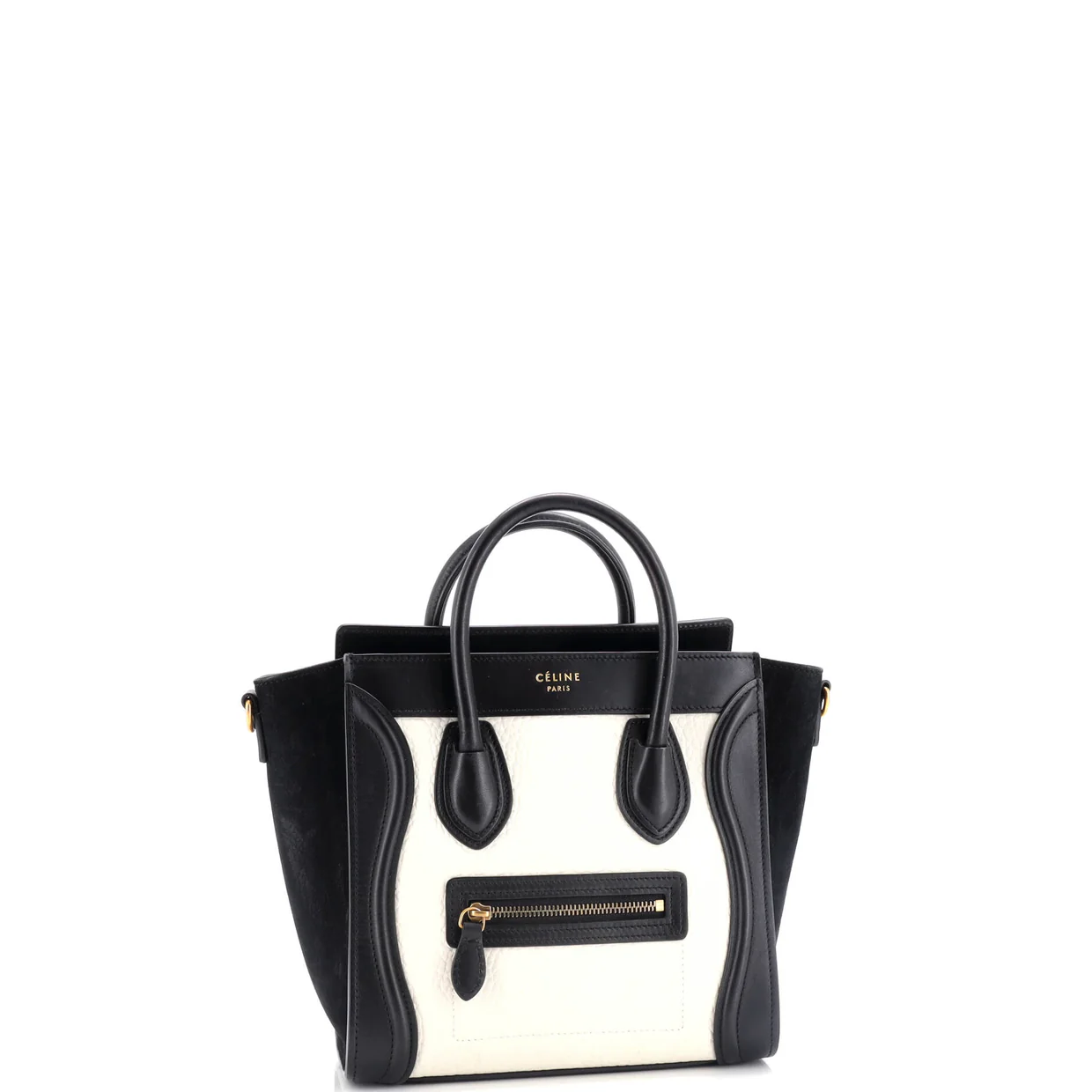 Bicolor Luggage Bag Grainy Leather Nano - Deep Luxury