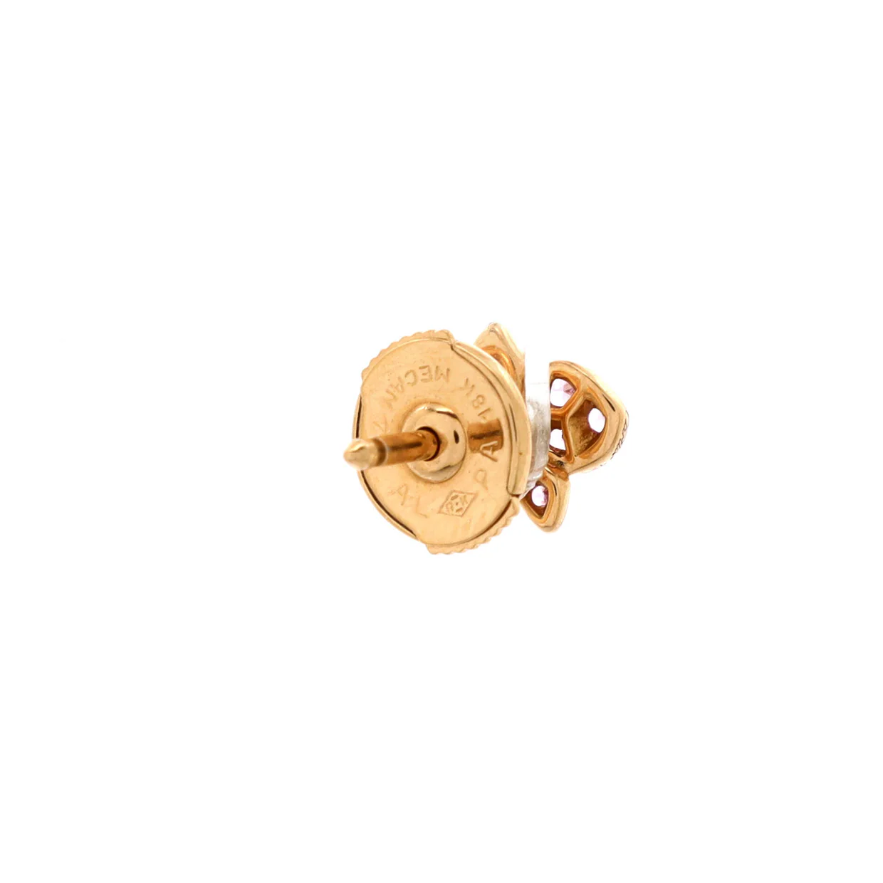 Caresse D'Orchidees Stud Earrings 18K Rose Gold with Pink Sapphires and Diamonds Small - Deep Luxury