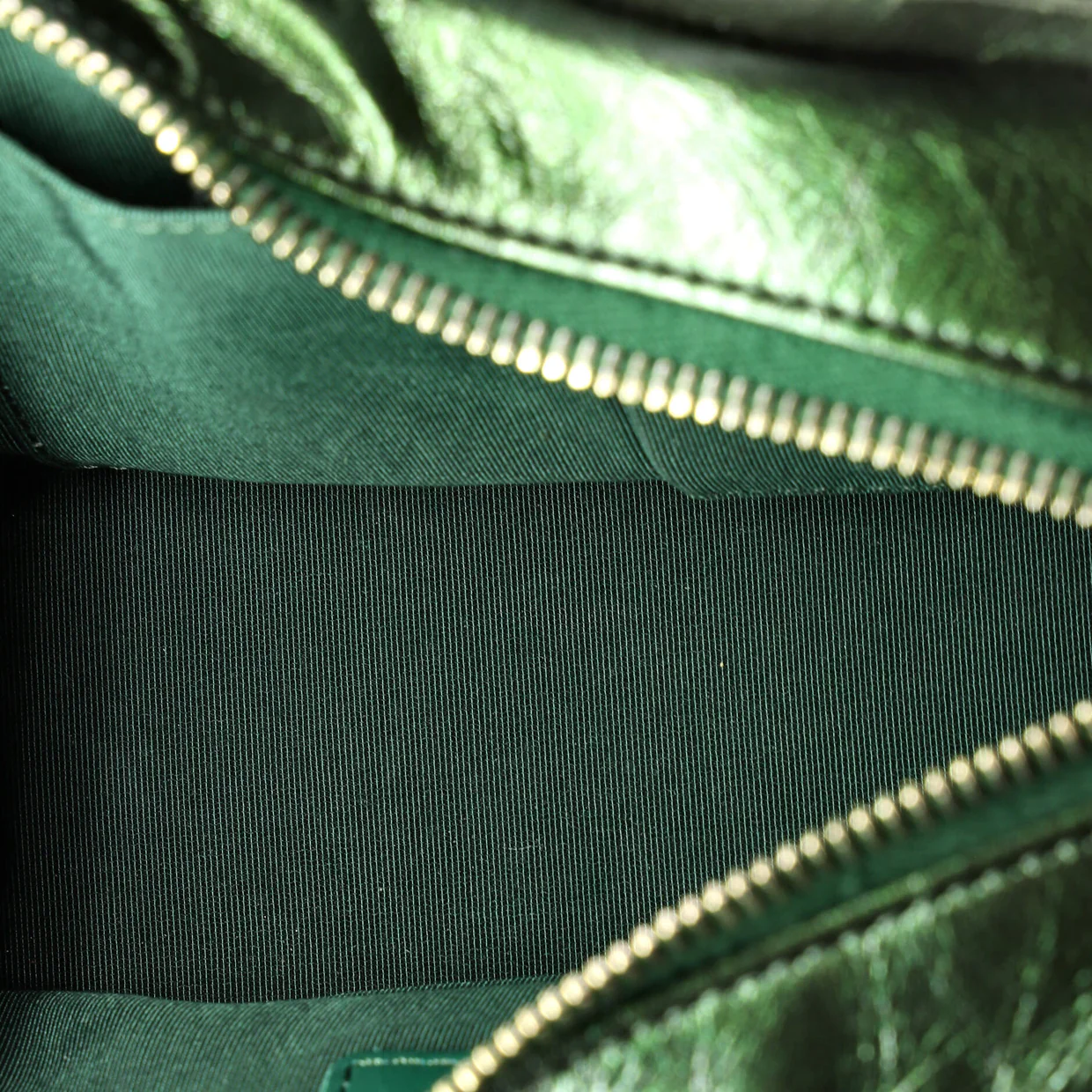 Gabrielle Hobo Chevron Metallic Aged Calfskin Small - Deep Luxury