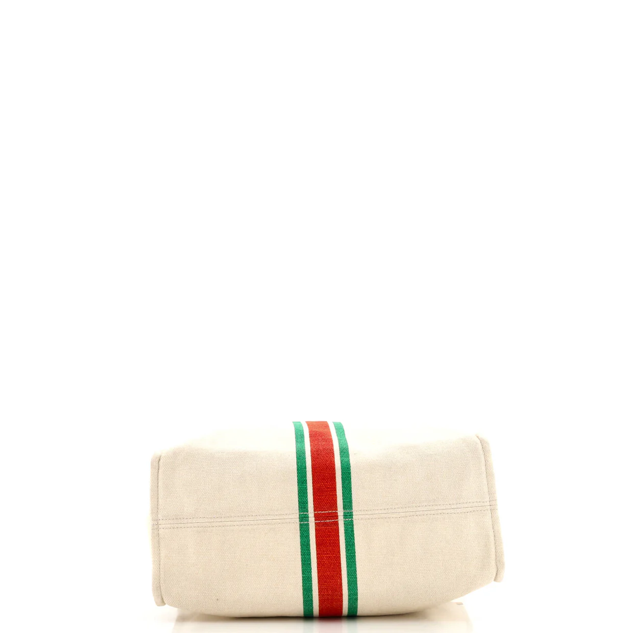 Foldable Web Tote Canvas with Leather Small - Deep Luxury