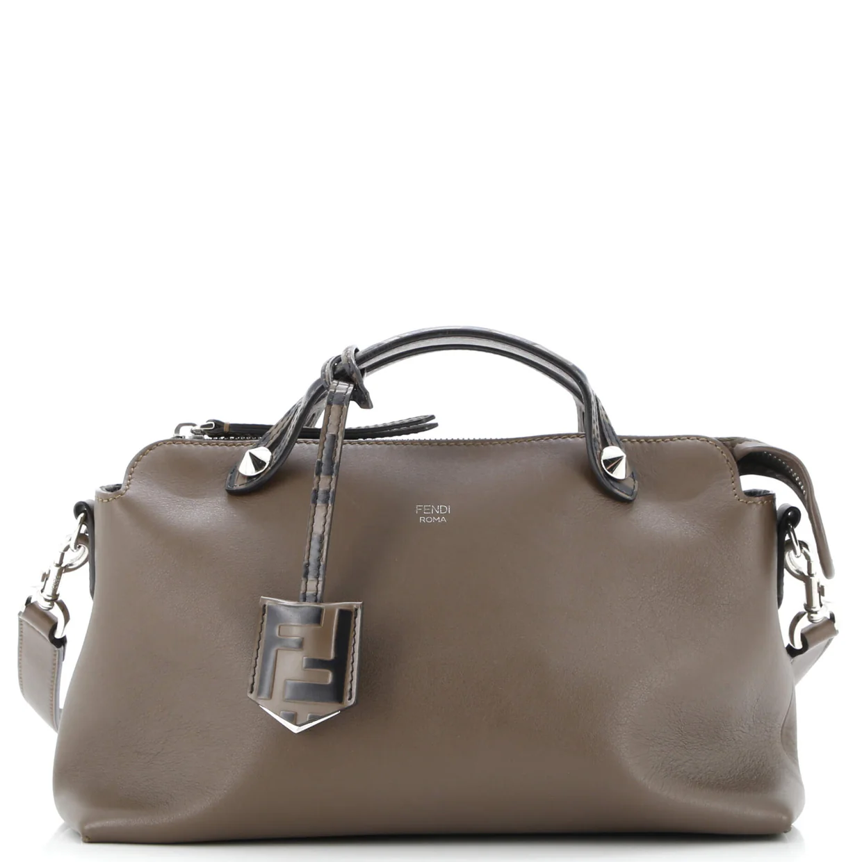 By The Way Satchel Leather with Zucca Embossed Detail Small - Deep Luxury