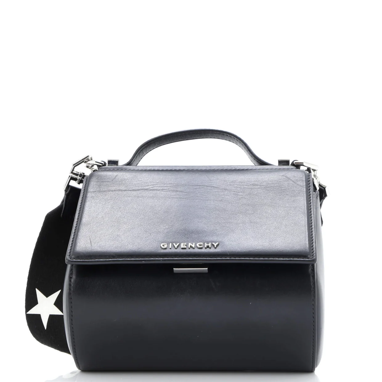 Logo Strap Pandora Box Bag Leather Mini - Deep Luxury