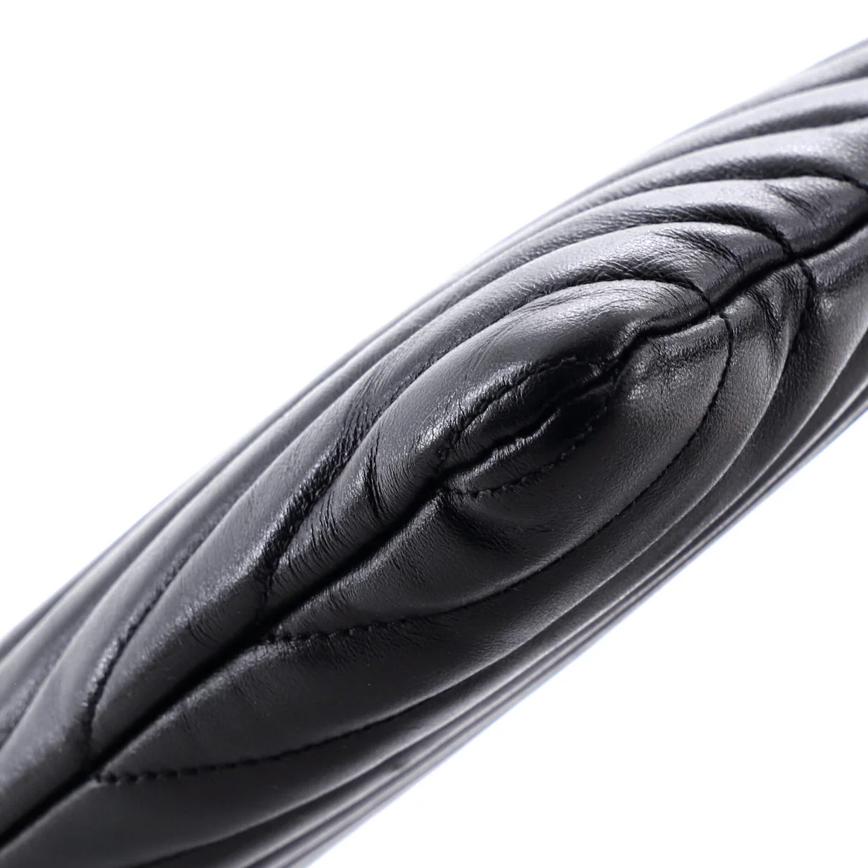 Classic Monogram Wristlet Pouch Matelasse Chevron Leather Medium - Deep Luxury