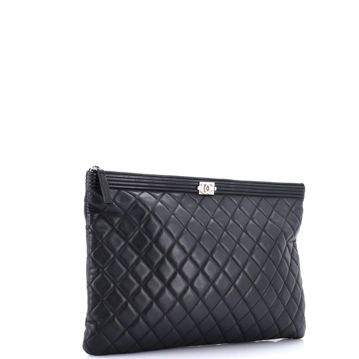 Boy O Case Clutch Quilted Lambskin Large - Deep Luxury