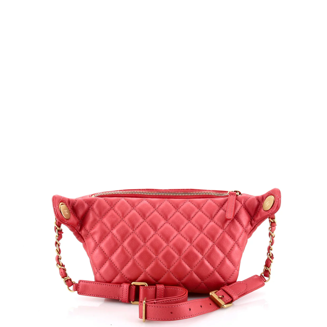 Front Pocket Waist Bag Quilted Calfskin - Deep Luxury