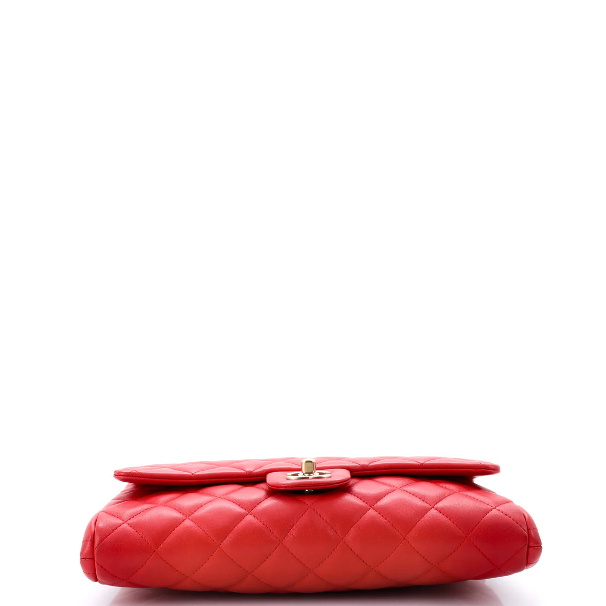 Clutch with Chain Quilted Lambskin - Deep Luxury