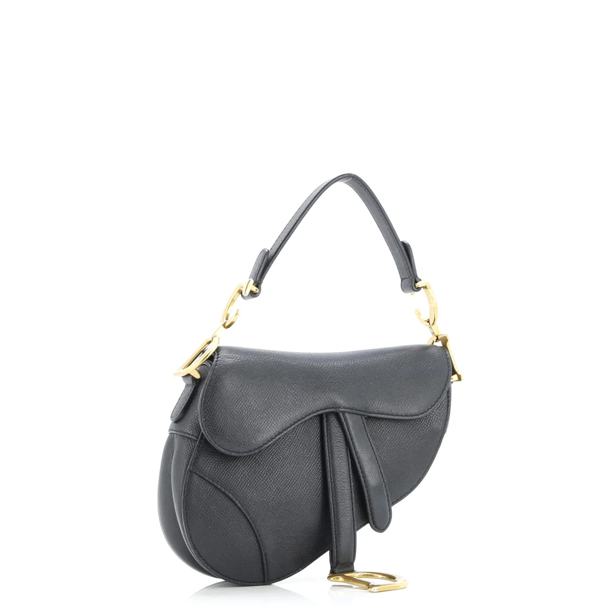 Saddle Handbag Leather Mini - Deep Luxury
