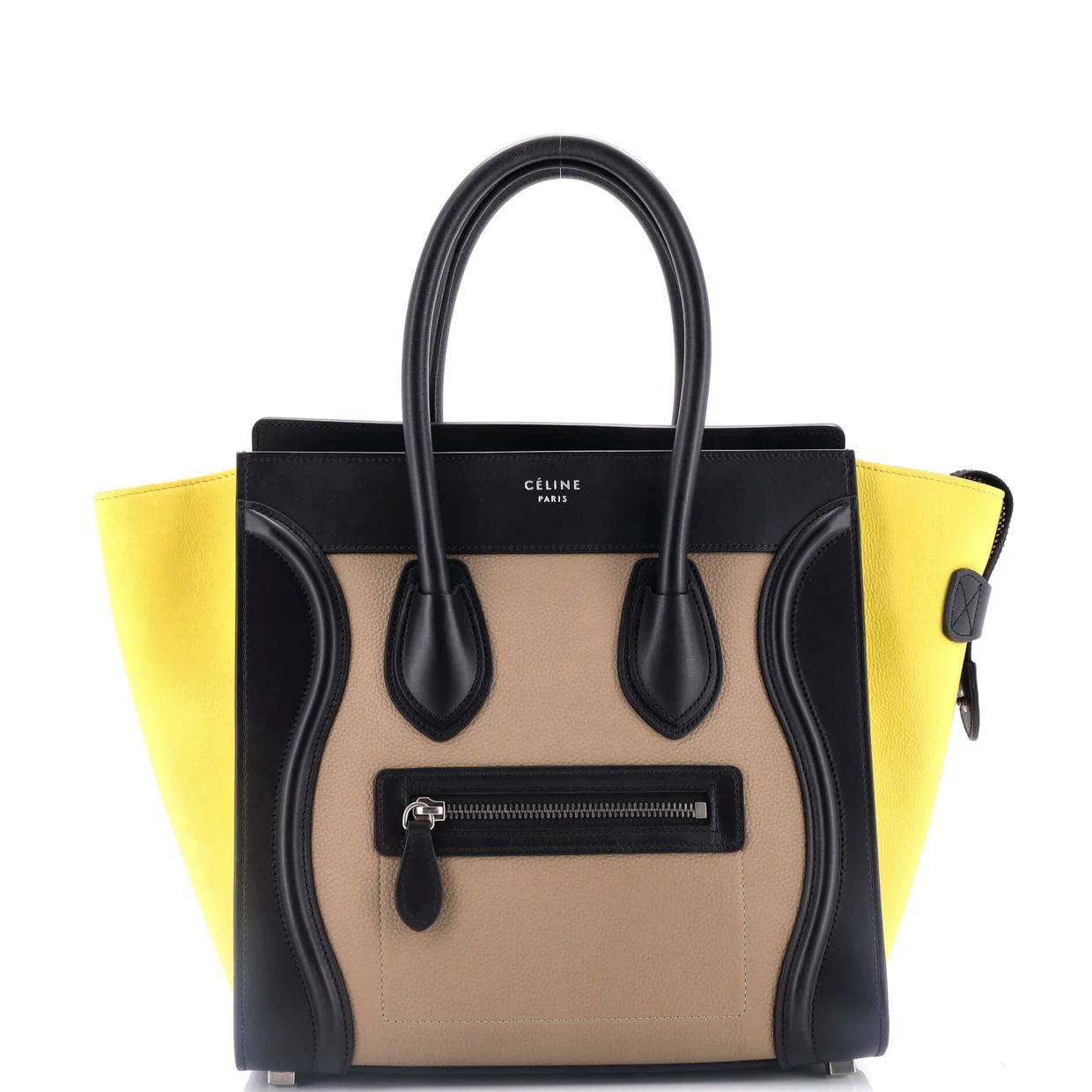 Tricolor Luggage Bag Leather Micro - Deep Luxury