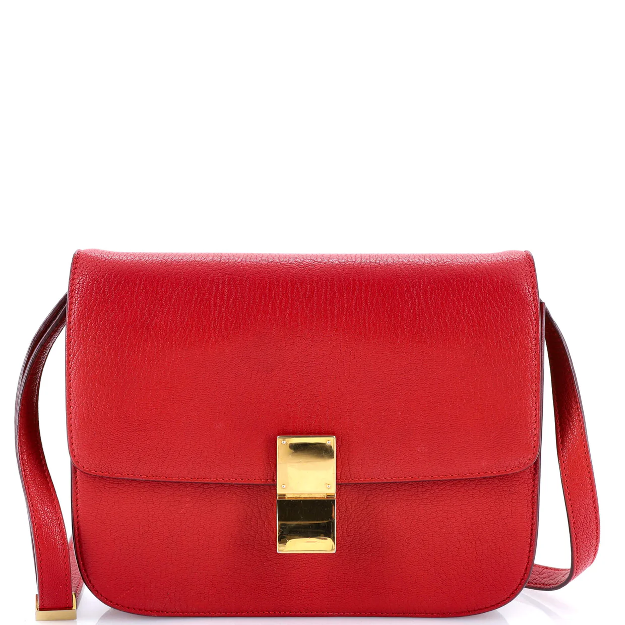 Classic Box Bag Grainy Leather Medium - Deep Luxury