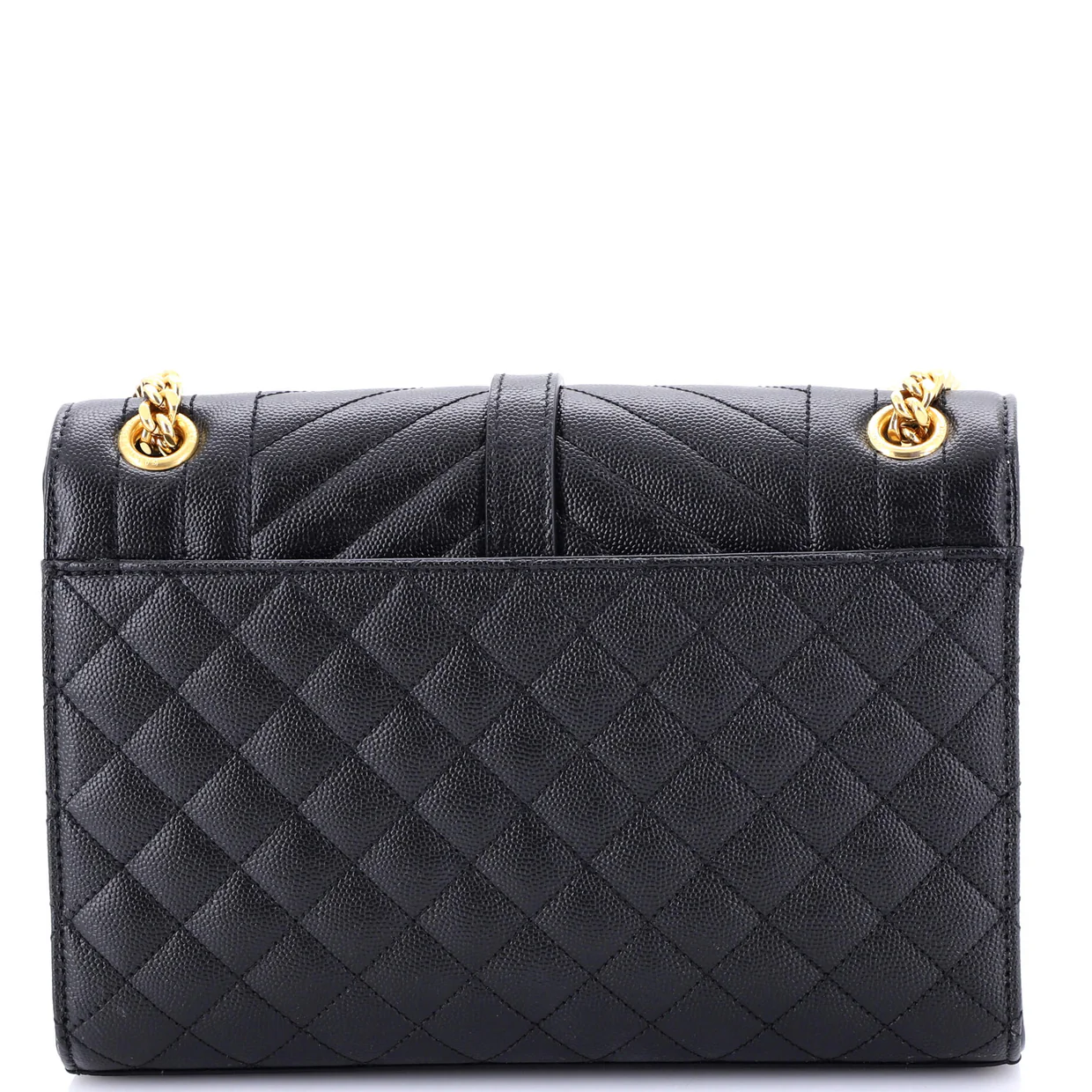 Classic Monogram Envelope Satchel Mixed Matelasse Leather Medium - Deep Luxury