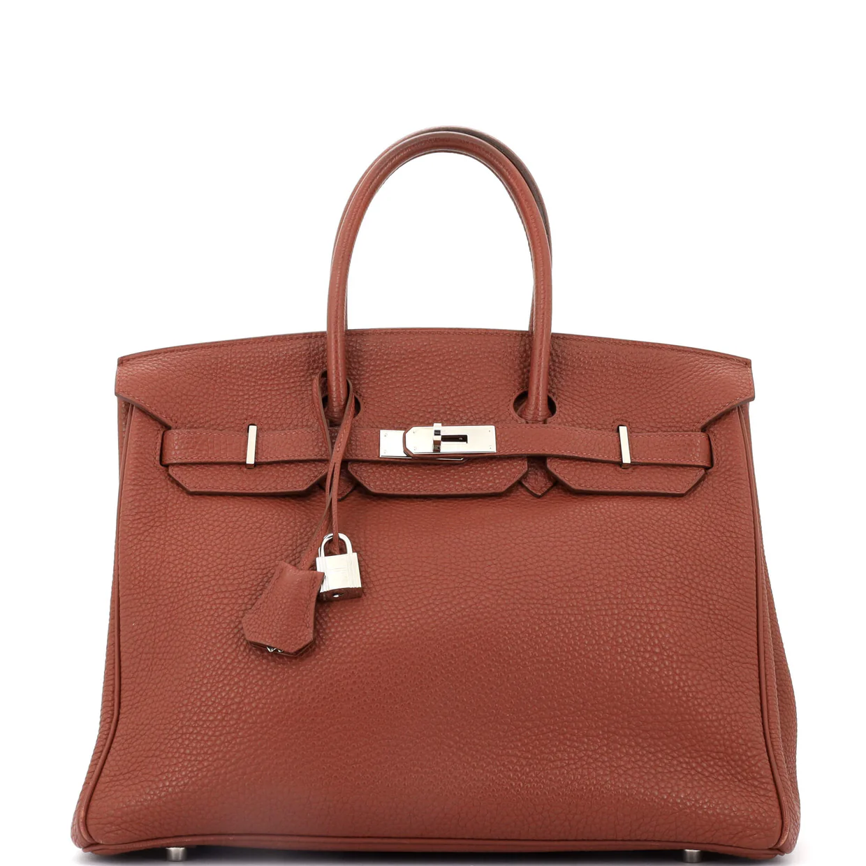 Birkin Handbag Sienne Togo with Palladium Hardware 35 - Deep Luxury