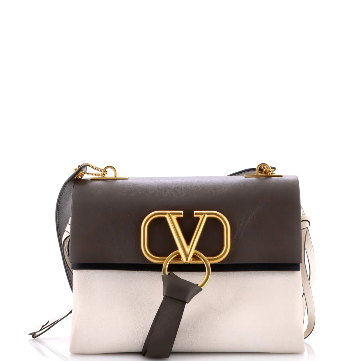 VRing Top Handle Bag Leather Small - Deep Luxury