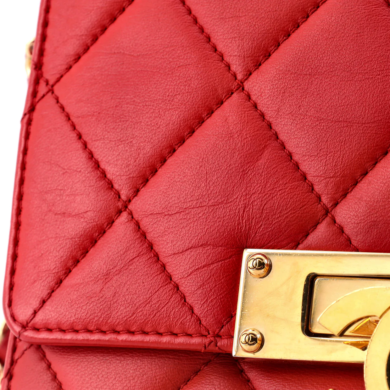 Golden Class Wallet on Chain Quilted Lambskin - Deep Luxury