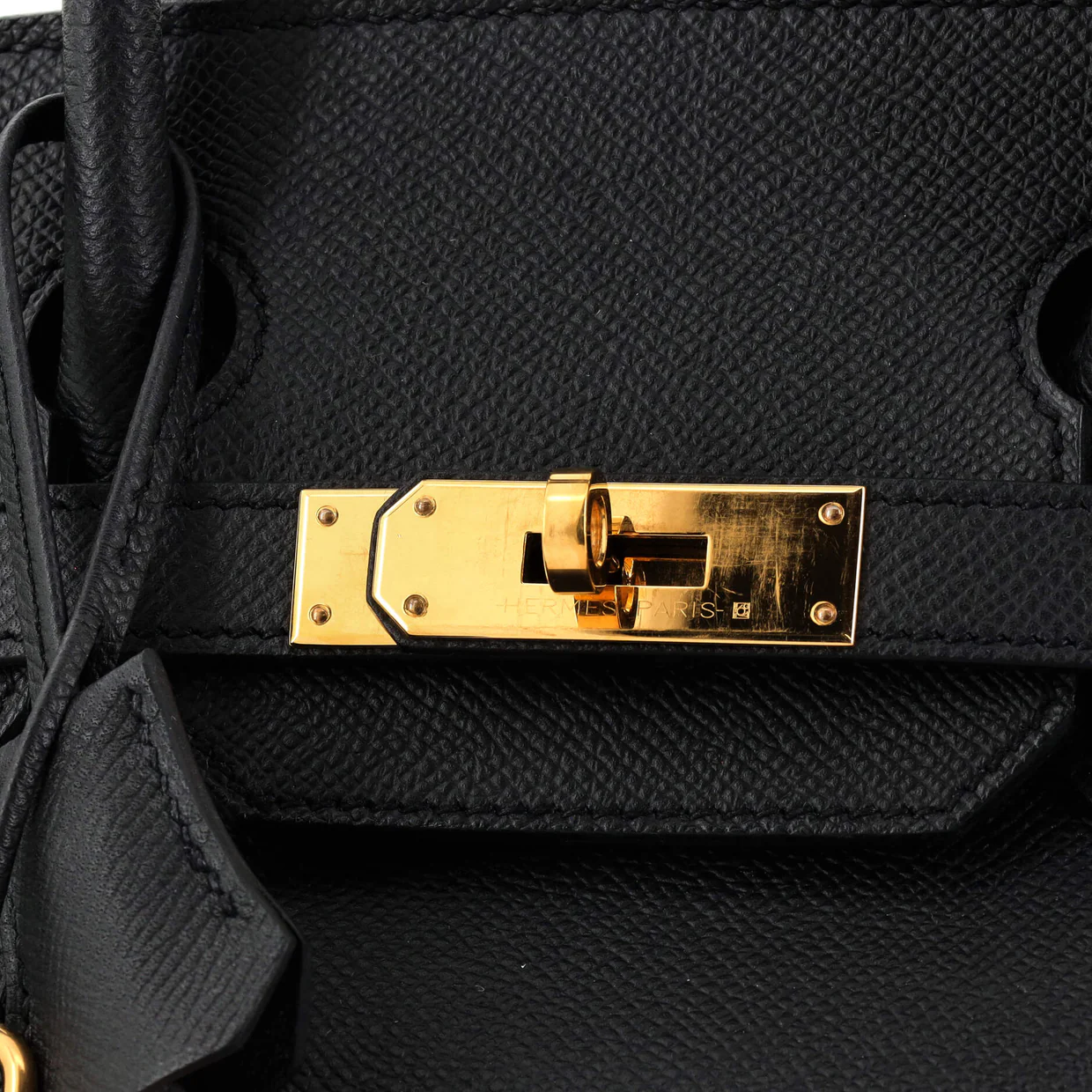 Birkin Handbag Noir Epsom with Gold Hardware 30 - Deep Luxury