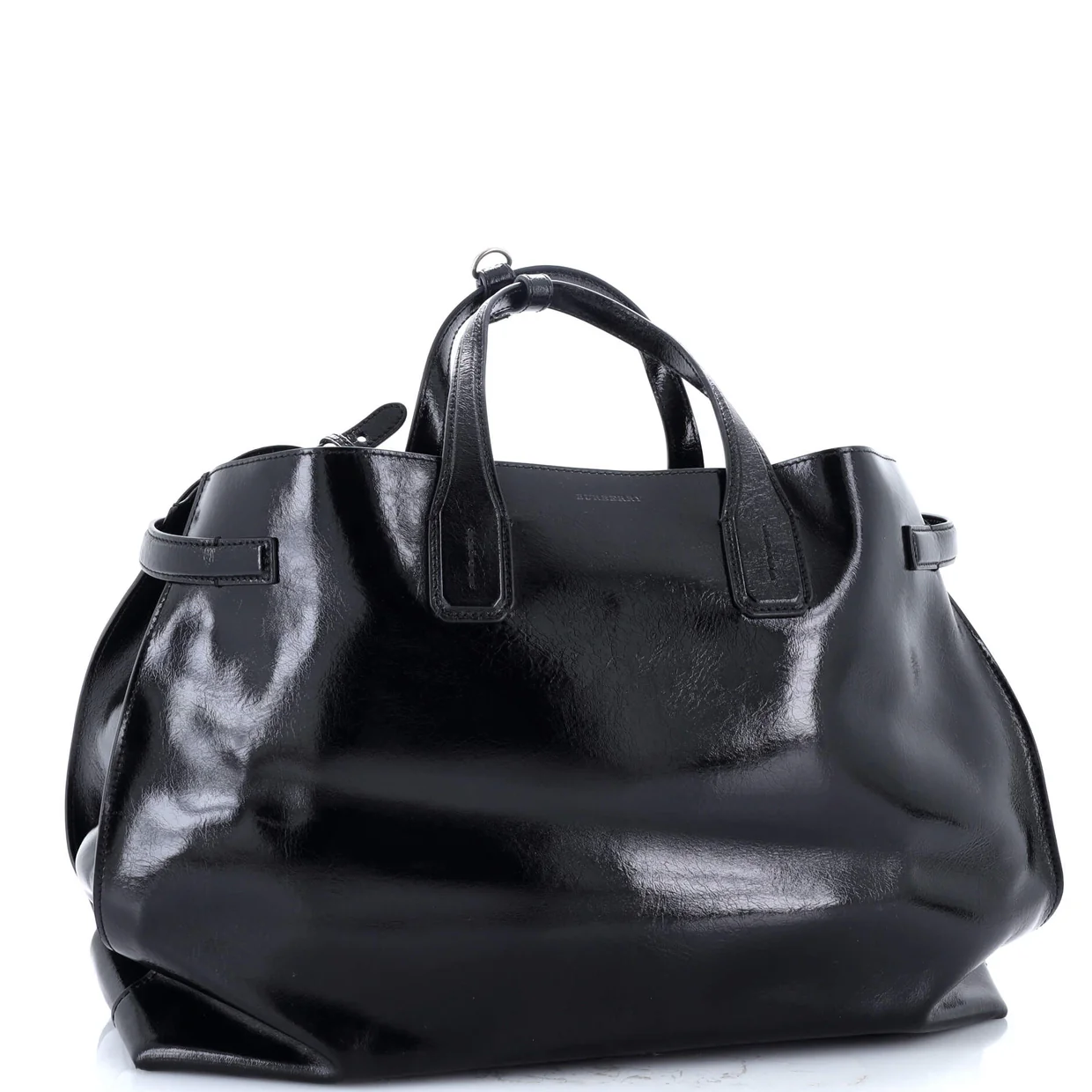 Banner NM Tote Patent Large - Deep Luxury