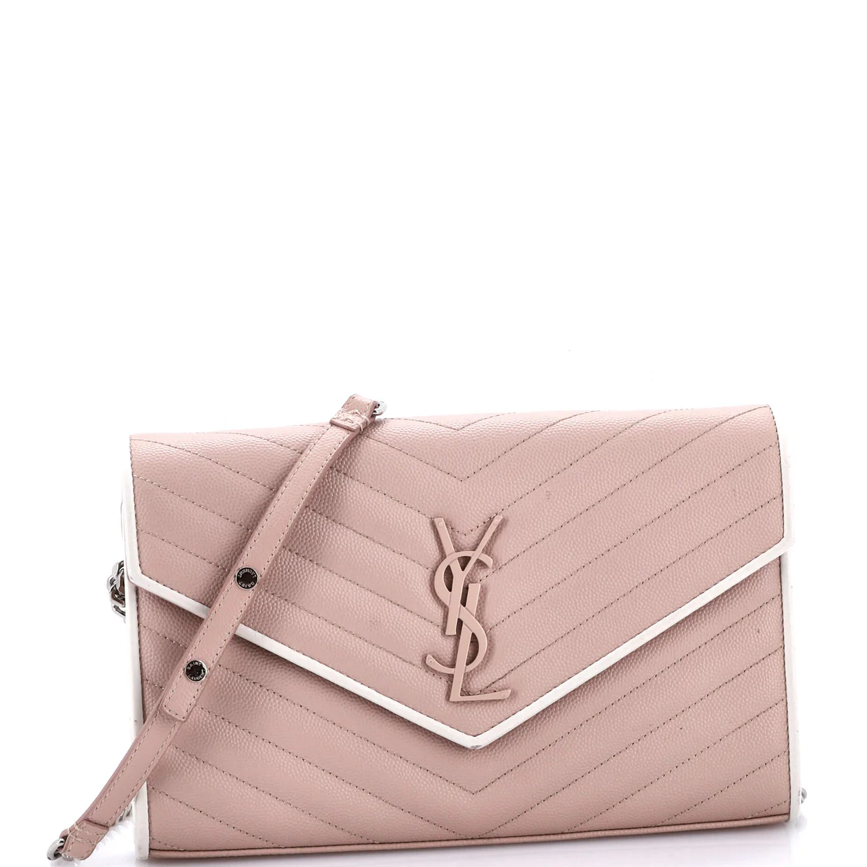 Bicolor Classic Monogram Wallet on Chain Matelasse Chevron Leather Medium - Deep Luxury